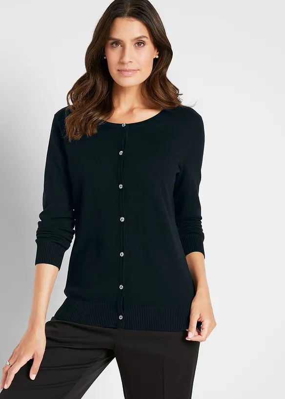 Přiléhavý kabátek z jemné pleteniny, bonprix