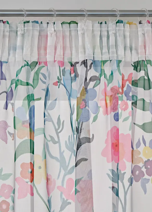 Z&aacute;clona s květinov&yacute;m potiskem včetně dekoračn&iacute; spony (2 ks v balen&iacute;), bonprix