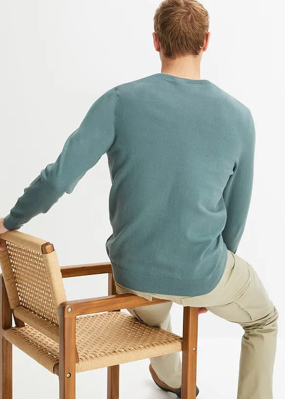 Svetr  z jemn&eacute; pleteniny z měkk&eacute; bavlněn&eacute; směsi, bonprix