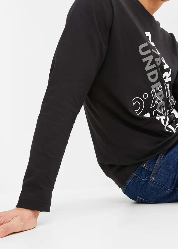 Triko s dlouh&yacute;m ruk&aacute;vem z organick&eacute; bavlny, bonprix