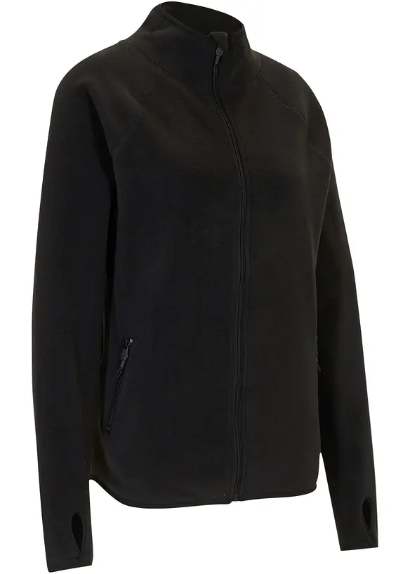 Flísová mikina s kapsami na zip, bonprix