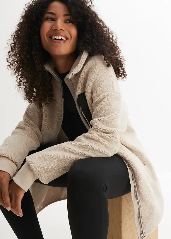 Bunda z ply&scaron;ov&eacute;ho fl&iacute;su, bonprix