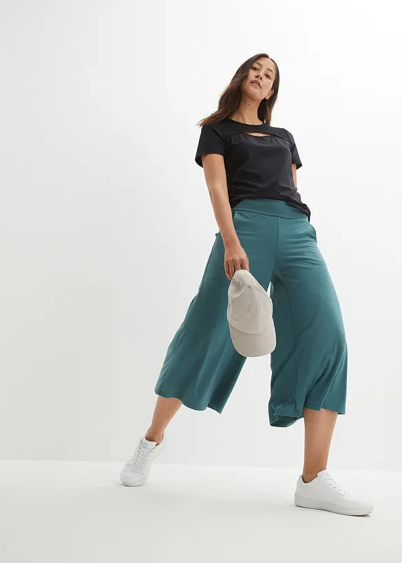 Kalhoty Culotte na doma, se širokými nohavicemi, bonprix