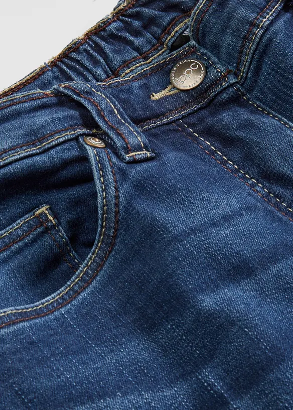 Džíny s širokými nohavicemi a pohodlným pasem, Mid Waist, bonprix