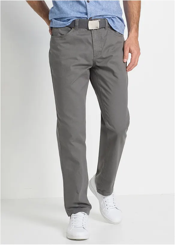 Keprové kalhoty z čisté bavlny Regular Fit, Straight, bonprix