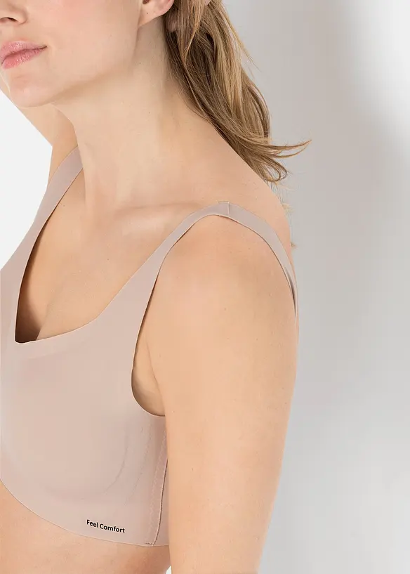 Bezešvá vyztužená podprsenka Feel Comfort, řezaná laserem, bez kostic, bonprix