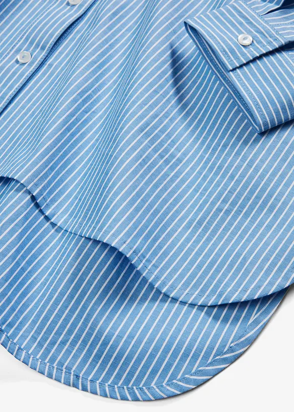 Dlouh&aacute; halenka s ohrnut&yacute;mi ruk&aacute;vy, bonprix