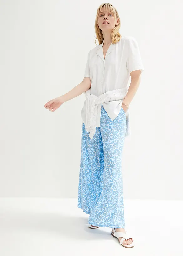 Volná oversize halenka z lehké lněné směsi, bonprix