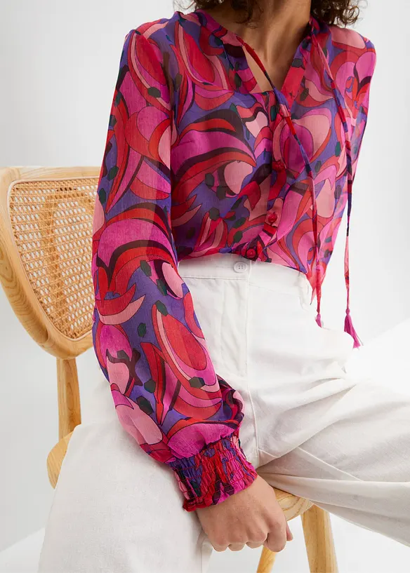 Tkané kalhoty ze směsi lnu a bavlny, bonprix