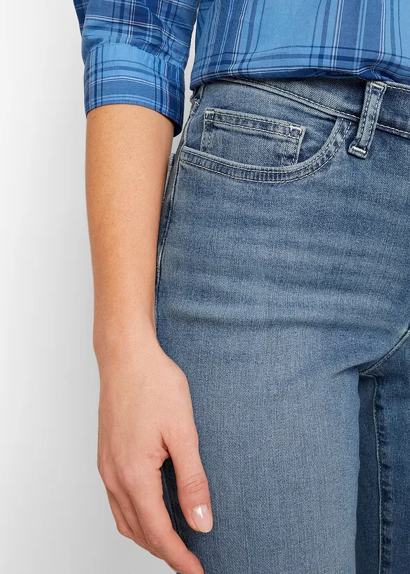 Džíny z organické bavlny, Bootcut, Mid Waist, bonprix