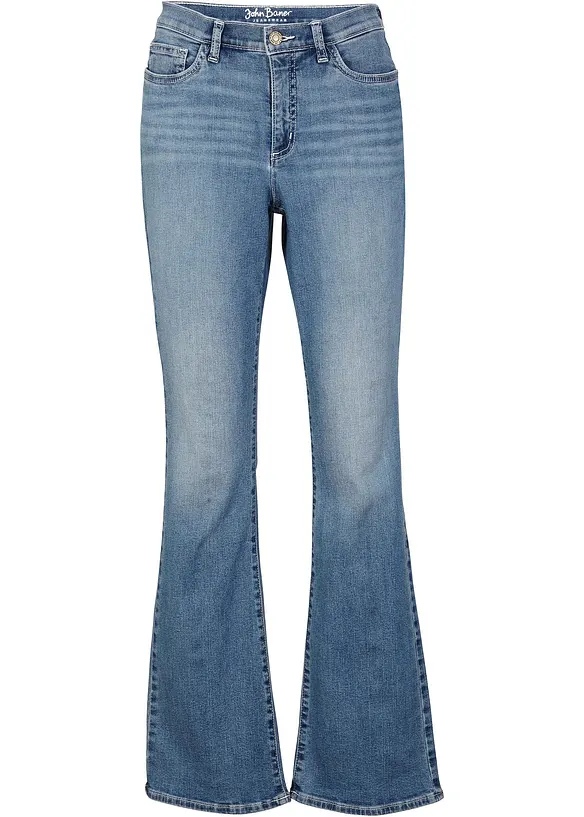 Džíny z organické bavlny, Bootcut, Mid Waist, bonprix