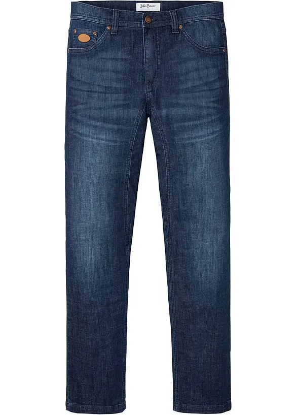Strečové džíny Classic Fit se zesíleným rozkrokem, Tapered, bonprix