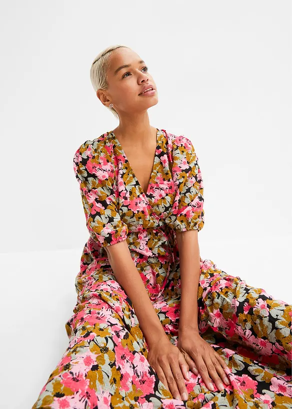 Midi šaty z viskózové směsi, bonprix