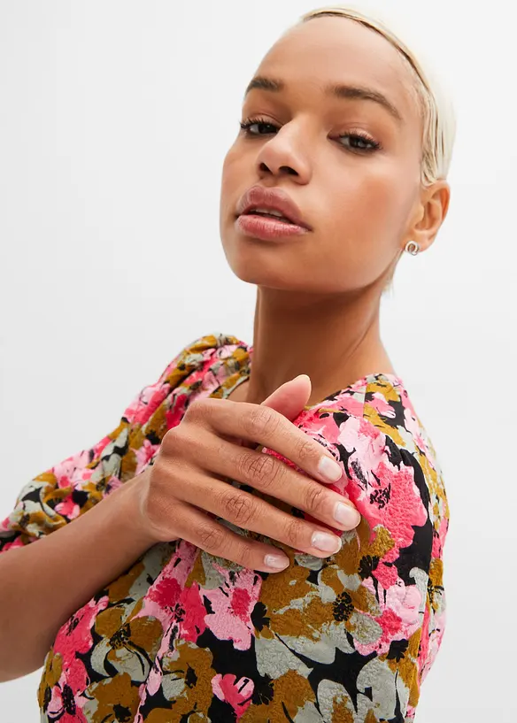 Midi šaty z viskózové směsi, bonprix