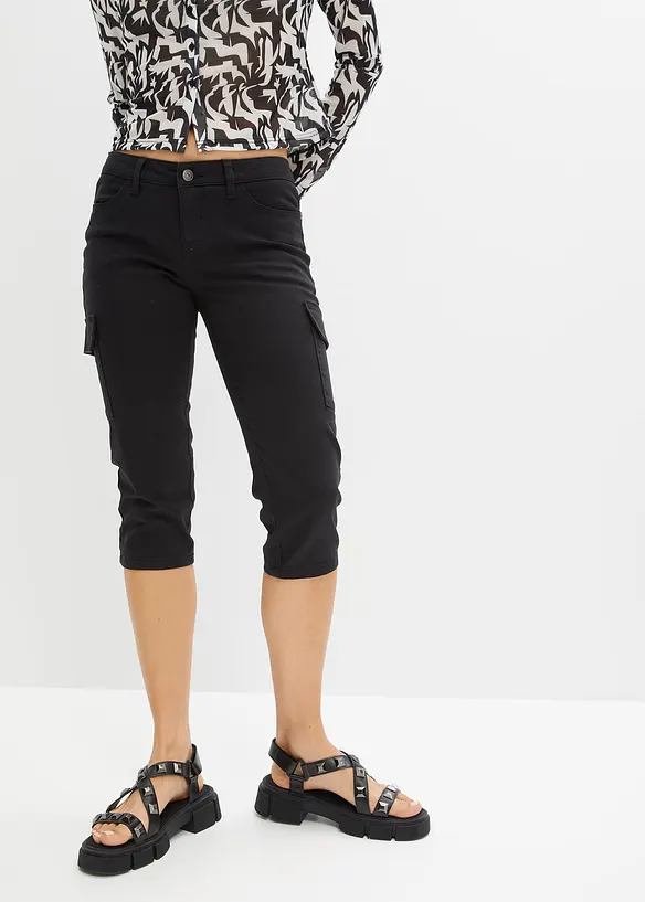 Capri kalhoty z elastické bavlněné směsi, bonprix