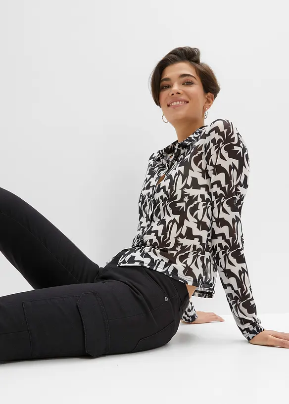 Capri kalhoty z elastické bavlněné směsi, bonprix