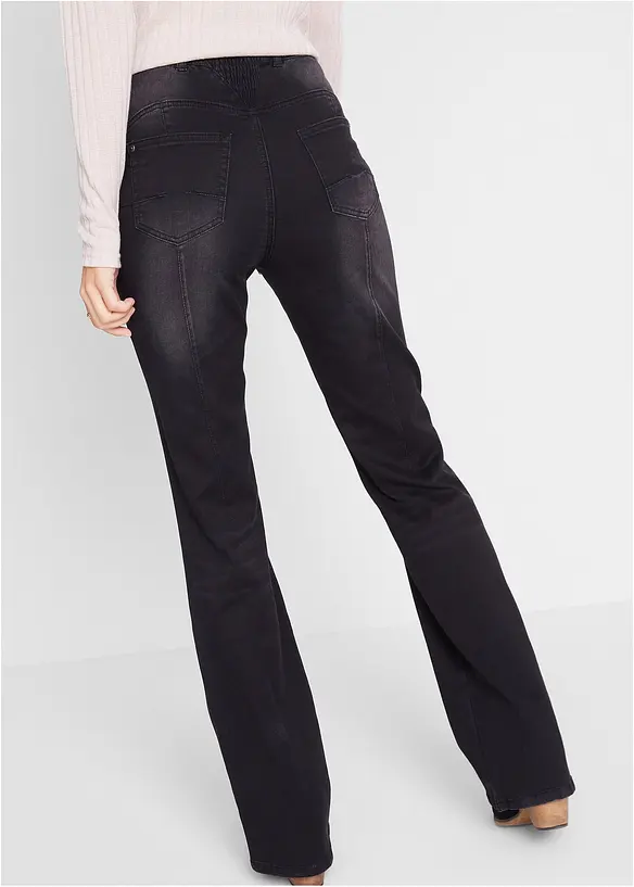 Džíny Bootcut, Mid Waist, tvarující, bonprix