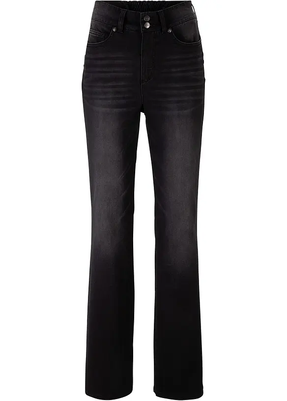 Džíny Bootcut, Mid Waist, tvarující, bonprix