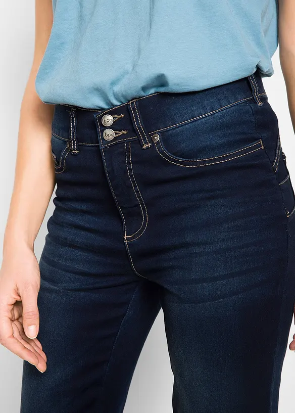 Džíny Bootcut, Mid Waist, tvarující, bonprix
