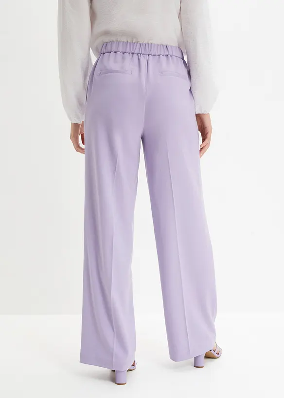 Široké kalhoty se sklady v pase, bonprix