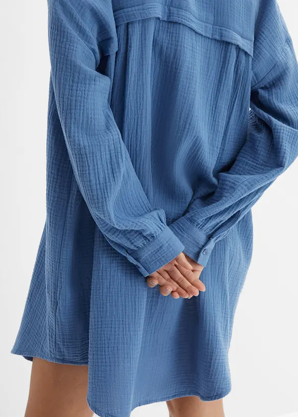Dlouhá oversize halenka z mušelínu, bonprix