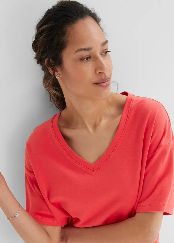 Úpletové šaty s výstřihem do V, oversized (2 ks v balení), bonprix