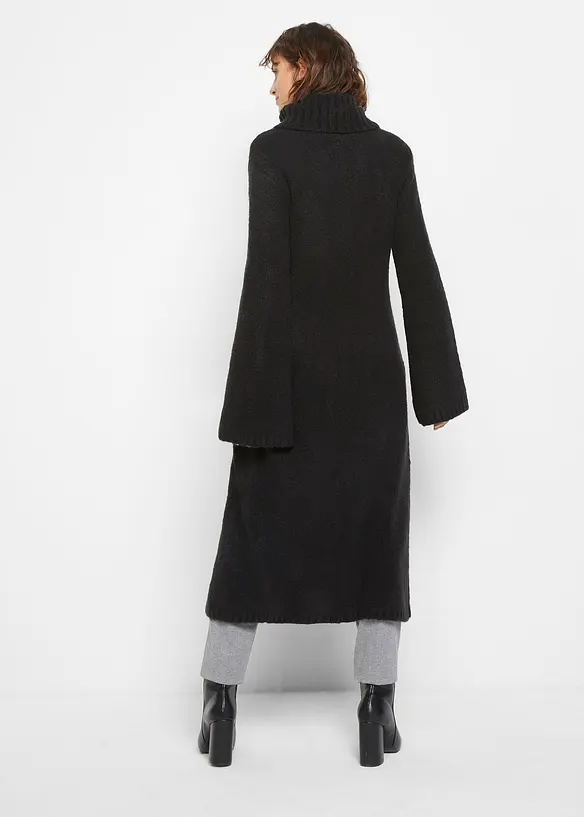 Dlouhý svetr s rolákem, různé varianty nošení, bonprix