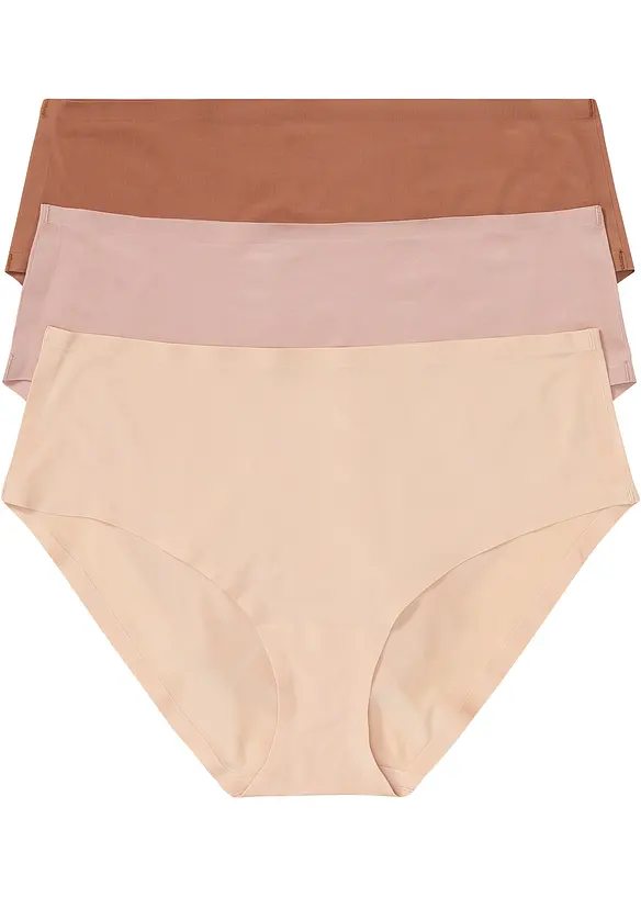 Bezešvé bokové kalhotky Feel Comfort (3 ks v balení), bonprix