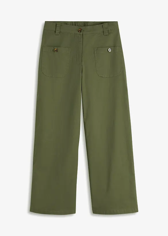 Džíny s pohodlným pasem, Wide Leg, High Waist, bonprix