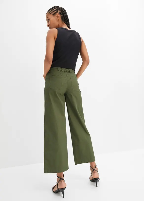 Džíny s pohodlným pasem, Wide Leg, High Waist, bonprix