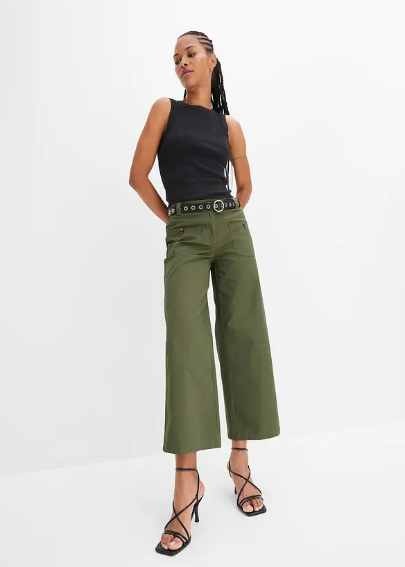 Džíny s pohodlným pasem, Wide Leg, High Waist, bonprix
