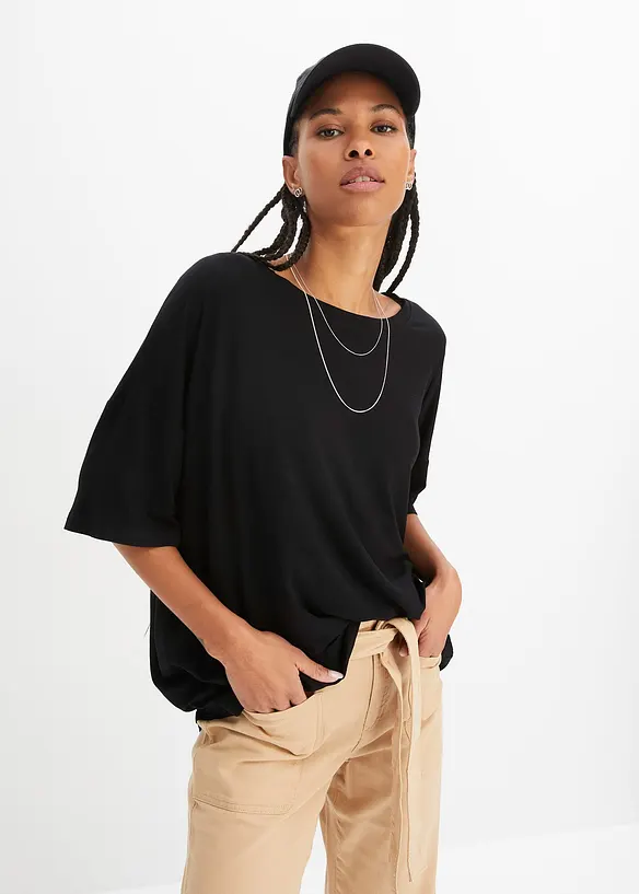 Oversize triko ze splývavé viskózy, bonprix