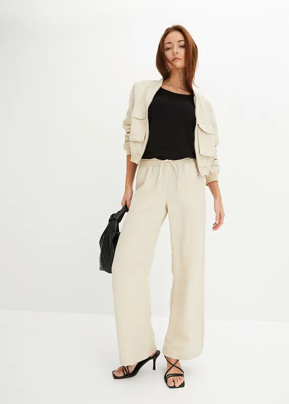 Tričko z jemn&eacute; směsi s visk&oacute;zou, bonprix