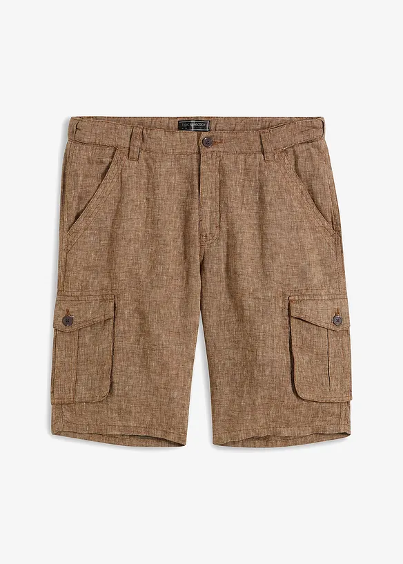 Cargo bermudy ze lnu, bonprix