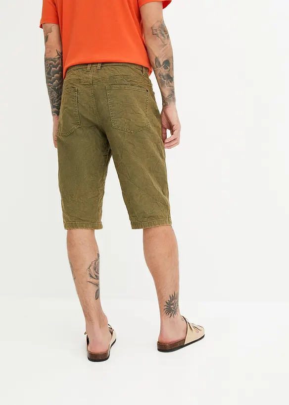 Dlouhé strečové bermudy, Loose Fit, bonprix