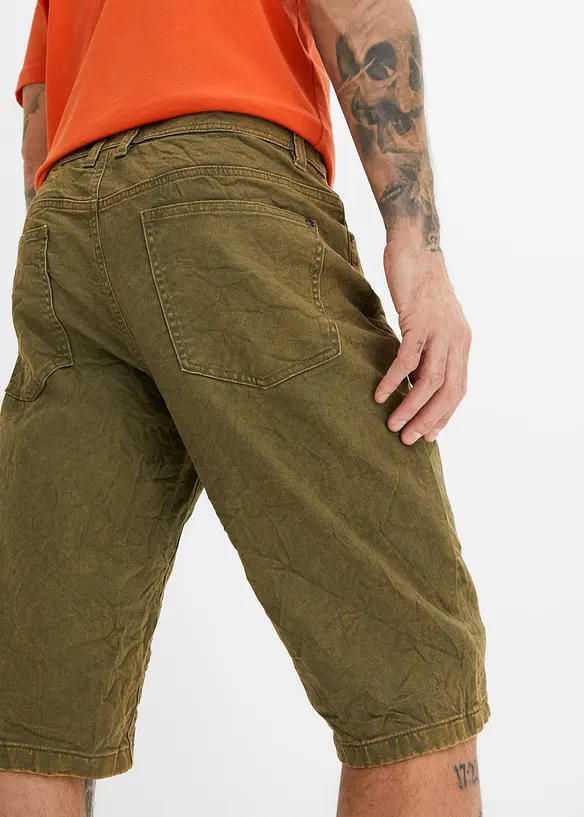 Dlouhé strečové bermudy, Loose Fit, bonprix