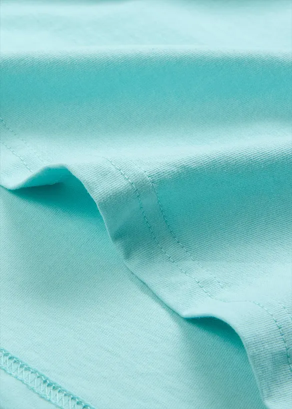 Dlouh&eacute; tričko se &scaron;irok&yacute;m střihem a s v&yacute;střihem do V, kr&aacute;tk&yacute; ruk&aacute;v (5 ks v balen&iacute;), bonprix