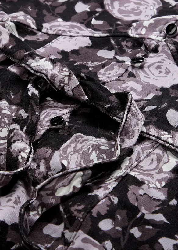 Dlouhé šaty s krátkým rukávem, bonprix