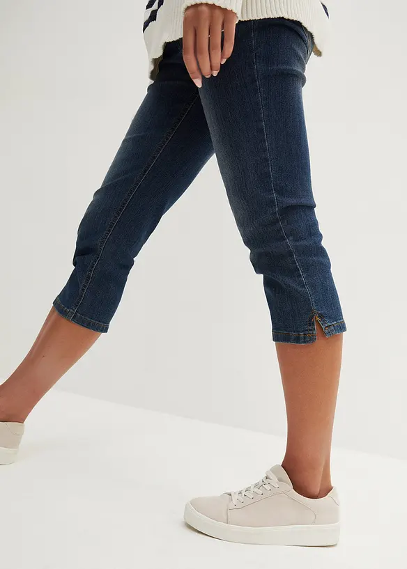Džíny Slim Fit, Mid Waist, zkrácené, bonprix
