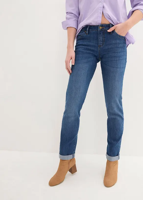 Strečové džíny Straight, Mid Waist, bonprix