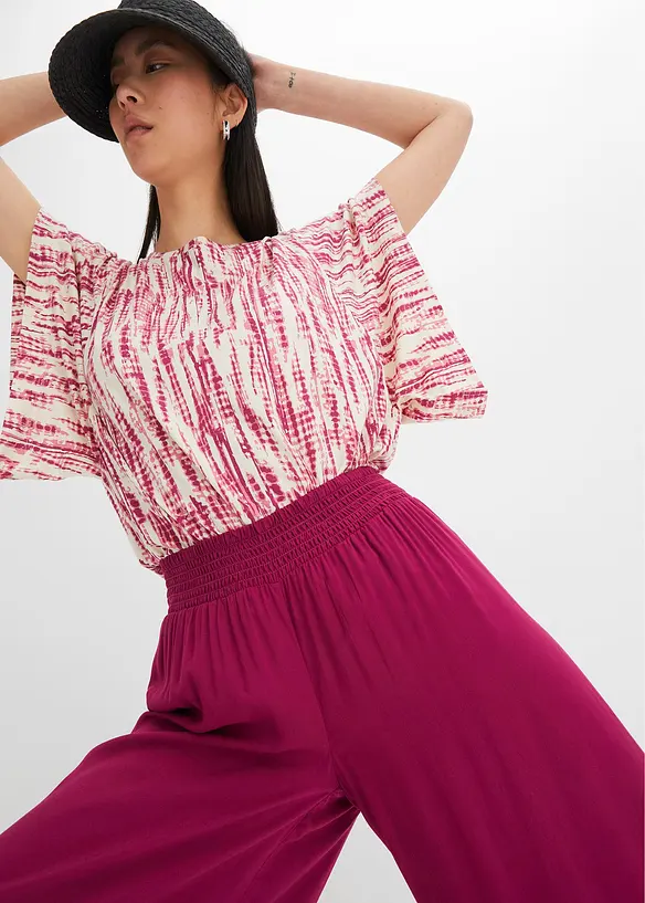 Kalhoty Culotte, délka k lýtkům, z udržitelné viskózy, bonprix