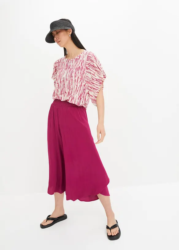 Kalhoty Culotte, délka k lýtkům, z udržitelné viskózy, bonprix