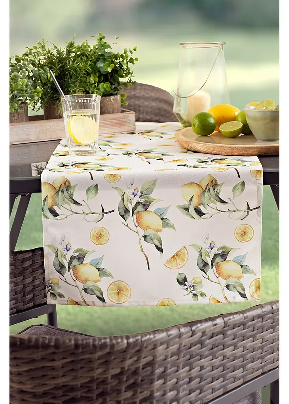 Běhoun na stůl s potiskem citronů, bonprix