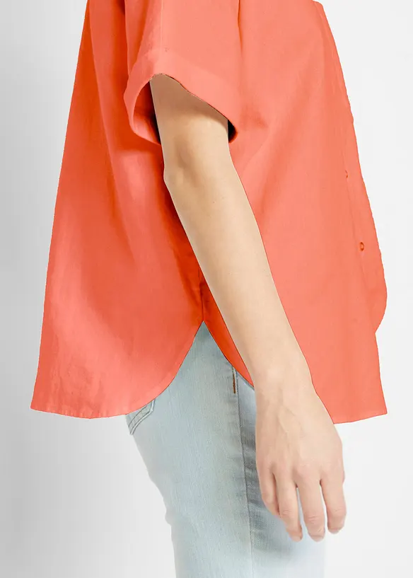 Oversize halenka s polovičními rukávy a lnem, bonprix