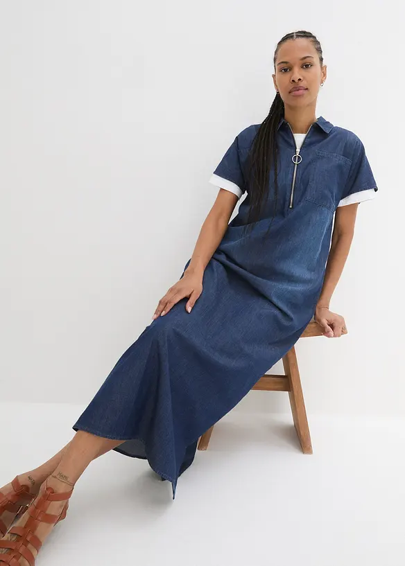 Dlouhé džínové šaty, bonprix