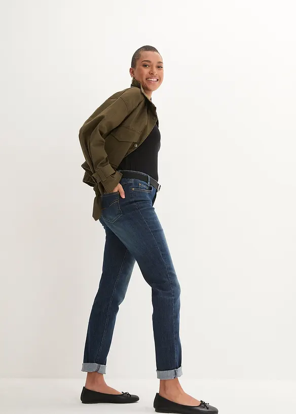 Skinny džíny s pohodlným pasem, Mid Waist, bonprix