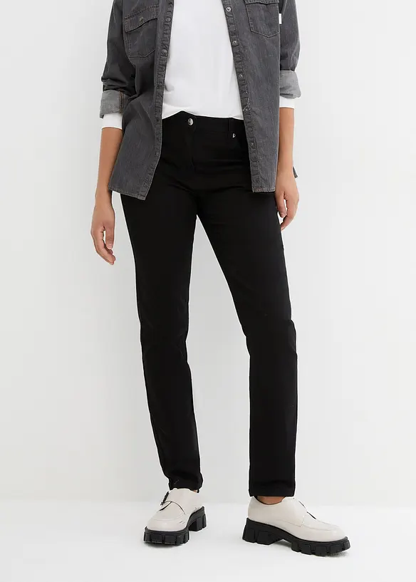 Džíny Slim Fit, Mid Waist, s pohodlnou pasovkou, bonprix