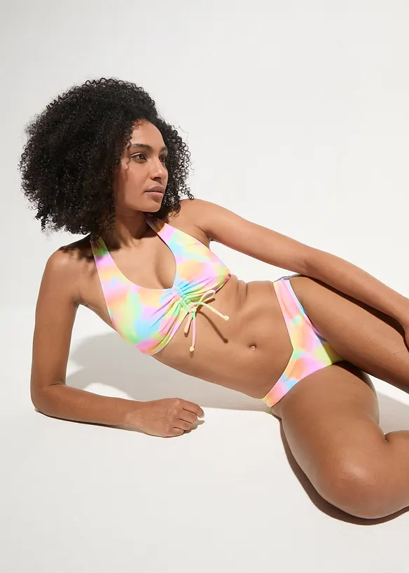 Bikiny s ramínkem kolem krku a řasením (2dílná souprava), bonprix