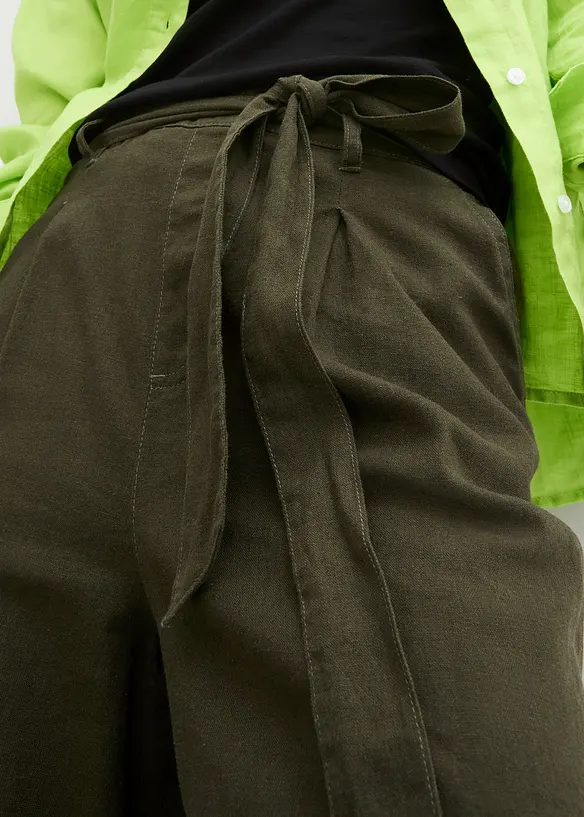 Lněn&eacute; bermudy, bonprix