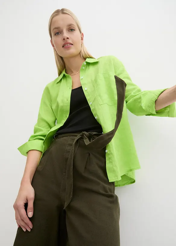 Lněn&eacute; bermudy, bonprix